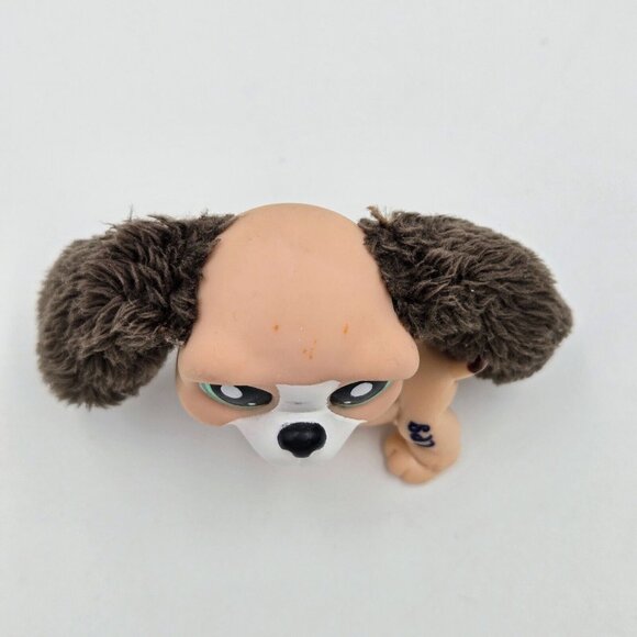 Littlest Pet Shop Basset Hound Dog Puppy Brown Fuzzy Ears #2413 LPS Hasbro 2007 - Picture 6 of 10